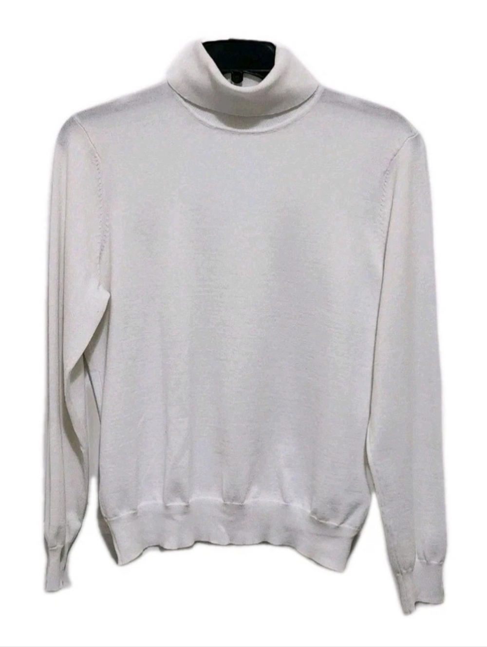 Madison Grey Women XL White Long Sleeve Turtleneck Sweater Pullover